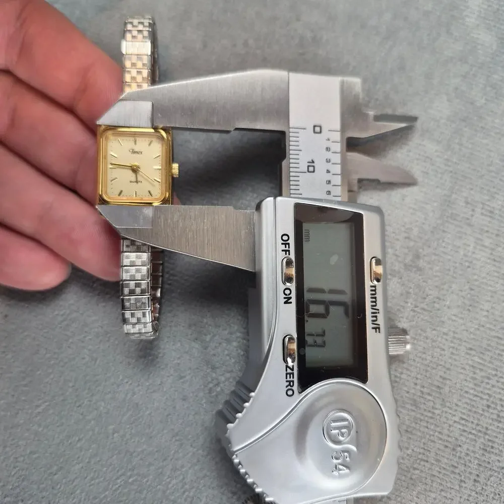 Vintage Timex Speidel Quartz Gold Silver Tone Women's Elastic Band PARTS ONLY